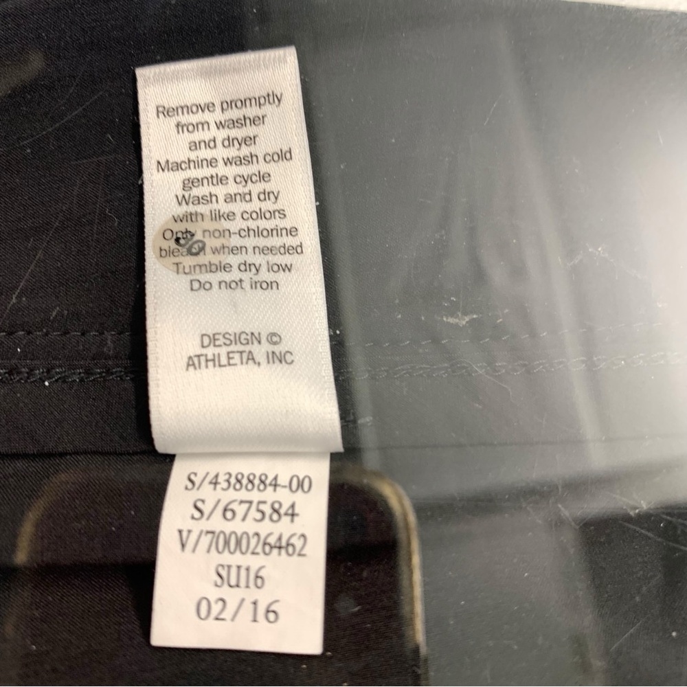 Athleta Black Performance Drawstring Zip Pocket S… - image 5